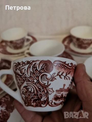 сервиз от 6 чаши за кафе или чай от порцелан 