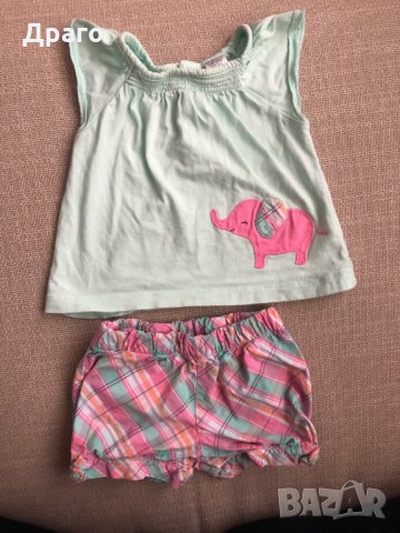 Блузка и панталонче 6-9 месеца, снимка 1 - Комплекти за бебе - 30330547