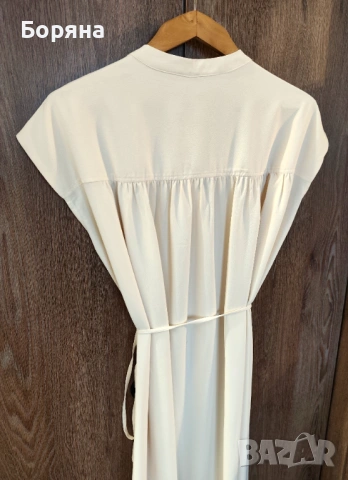 H&M нова с етикет лятна рокля-риза в цвят крем, снимка 11 - Рокли - 54079887