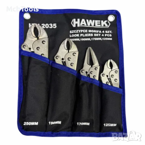 Комплект клещи чираци, 4 части HAWEK, снимка 2 - Клещи - 49742905
