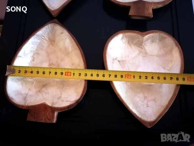 Прекрасни Дървени Фруктиерки Със Седеф-Цветовете На Картите, снимка 9 - Антикварни и старинни предмети - 40730888