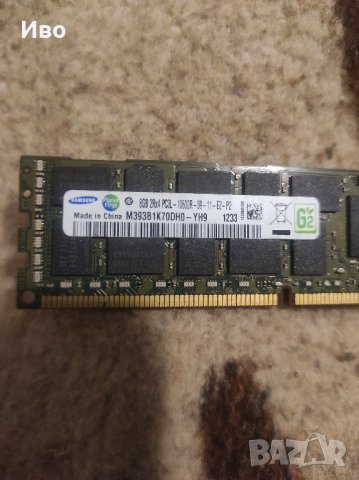 RAM памет samsung DDR3 8GB с ECC за работна станция/сървър, снимка 2 - RAM памет - 42380783