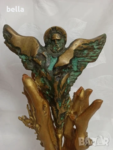 СТАР МАСИВНА БРОНЗОВА ПЛАСТИКА ,МАЙСТОРСКО ИЗПЪЛНЕНИЕ, снимка 2 - Антикварни и старинни предмети - 50928235