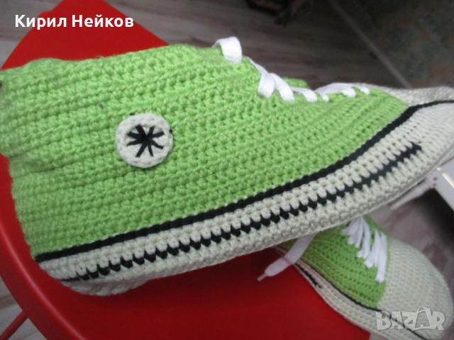 Оригинални терлици "маратонки" от памучна прежда, снимка 4 - Други - 51972086