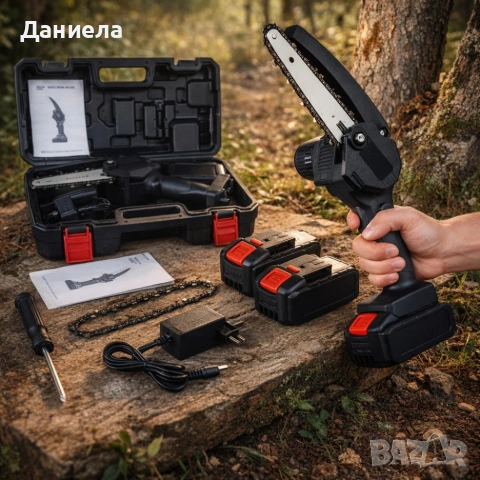 Акумулаторен мини трион 48V с 2 батерии и куфар, снимка 2 - Други инструменти - 53881850