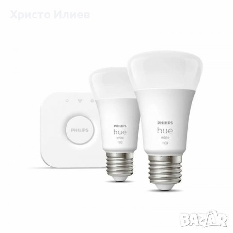 Philips Hue White 2бр LED Крушки и Безжичен рутер Филипс Умен Дом, снимка 4 - Лед осветление - 39348343