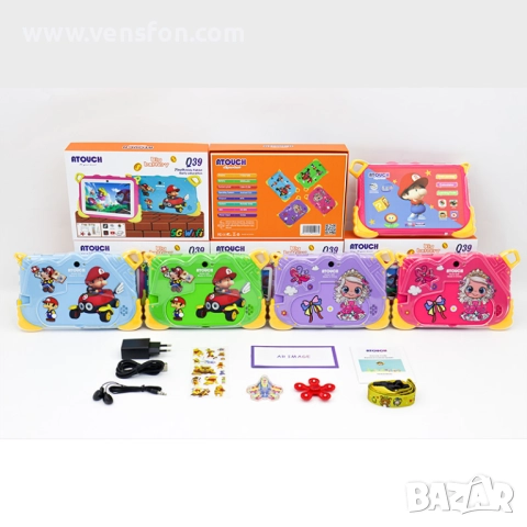 8 GB/256 MB Детски таблет ATOUCH Q39 - 7″ Android /лилав/, снимка 5 - Таблети - 52132797