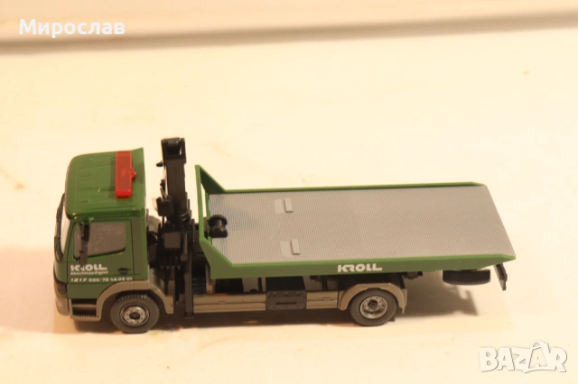 WIKING H0 1/87 MERCEDES ATEGO  РЕПАТРАК ПЛАТФОРМА КАМИОН МОДЕЛ, снимка 2 - Колекции - 54222939