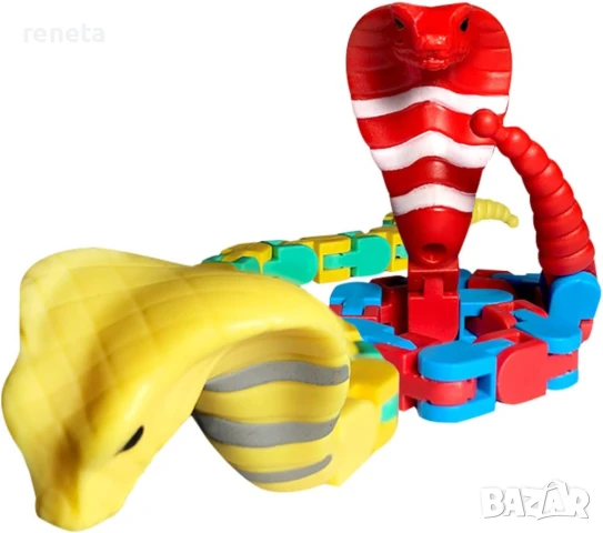 Играчка змия, Пластмасова, Сензорна, Многоцветна, снимка 3 - Фигурки - 51119361