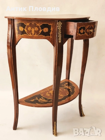 Конзолна маса с инкрустации, снимка 5 - Маси - 51655696