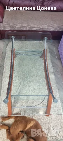 холна стъклена маса с дървен корпус , снимка 7 - Маси - 50181388