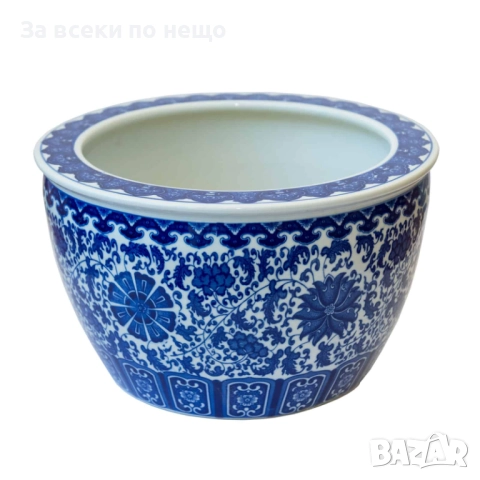 Керамични кашпи с флорални орнаменти, 2 размера Код P1728, снимка 3 - Декорация за дома - 52970106