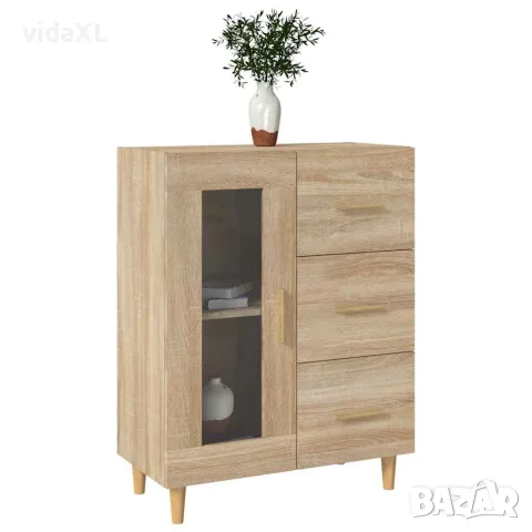 vidaXL Сайдборд, дъб сонома, 69,5x34x90 см, инженерно дърво, снимка 4 - Бюфети - 56148052