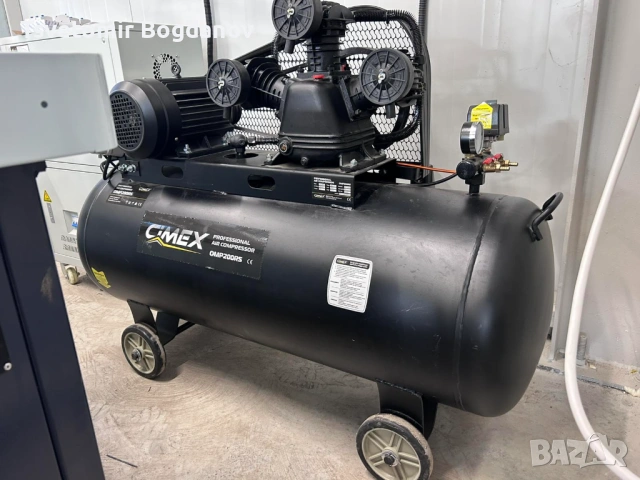 Компресор за въздух CIMEX - 200 л., 720 л./мин. / 3.0 kW ТРИФАЗЕН, снимка 2 - Други машини и части - 54095451
