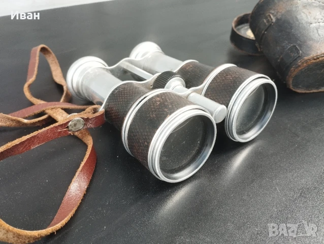 Антикварен немски бинокъл Gebrüder Roettig, снимка 3 - Антикварни и старинни предмети - 51062001