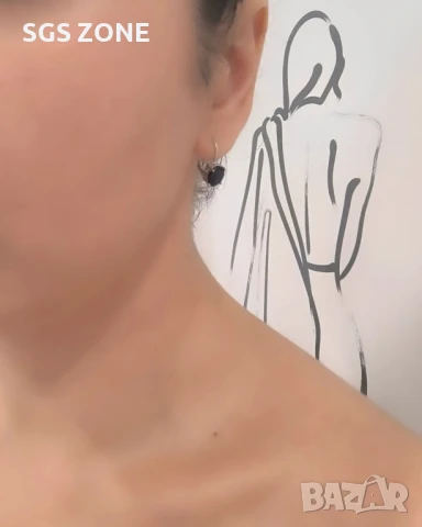 СРЕБЪРНИ ОБЕЦИ СЪС САПФИР ИЛИ РУБИН, снимка 7 - Обеци - 51103986