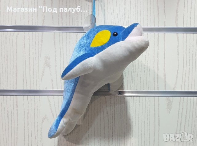Нов плюшен син делфин, със звук, снимка 5 - Плюшени играчки - 29698946