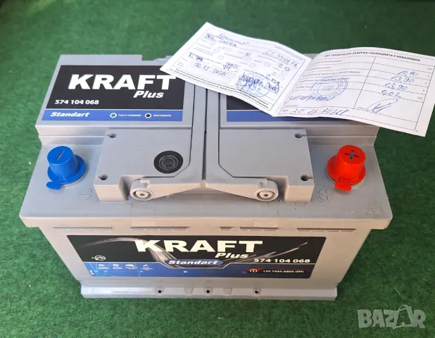 Перфектен! Акумулатор KRAFT 12V/74Ah, снимка 1 - Аксесоари и консумативи - 47746362