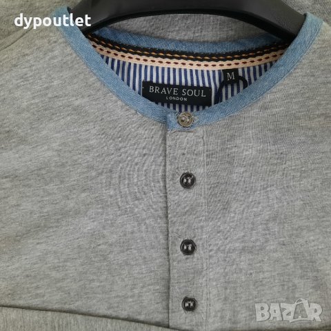 Мъжка памучна блуза с цепка и копчета BRAVE SOUL ,размери - S, M, L и XL .                  , снимка 6 - Блузи - 39266150