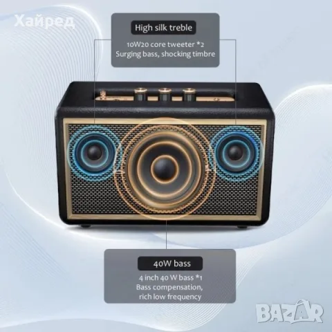 Нова Преносима блутут тонколона Lonzuer, снимка 3 - Bluetooth тонколони - 56248197
