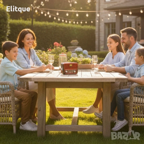 Преносимо ретро радио Golon с Bluetooth и соларен панел - мощен звук и дълъг живот на батерията, снимка 2 - Други стоки за дома - 53358453