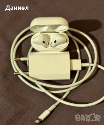 Слушалки Apple AirPods gen 2 + зарядно, снимка 2 - Bluetooth слушалки - 53169648