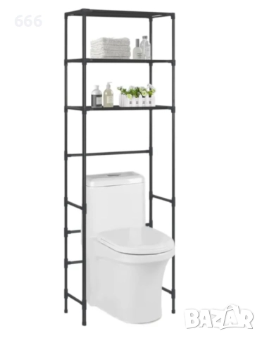 Рафт за тоалетна с 3 рафта, 53x28x169 см