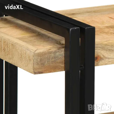 vidaXL Стенен рафт 70x33x35 cm Масивна груба дървесина Манго, снимка 7 - Етажерки - 56147552