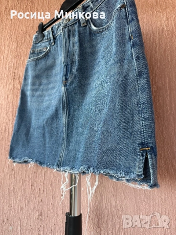 Къса дънкова пола H&M, снимка 4 - Поли - 53990255