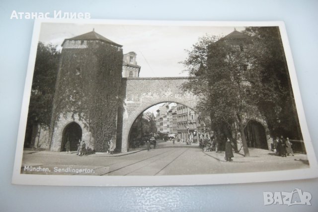 Стара пощенска картичка от Мюнхен, 1938г. свастика, снимка 1 - Филателия - 42798377