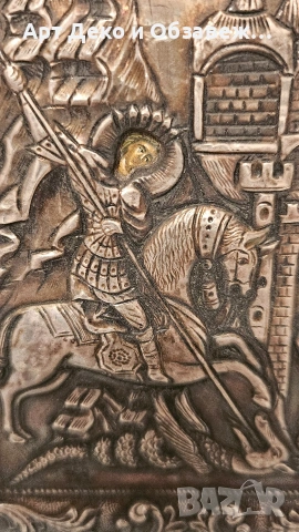 Стара сребъна икона, снимка 2 - Антикварни и старинни предмети - 53899960