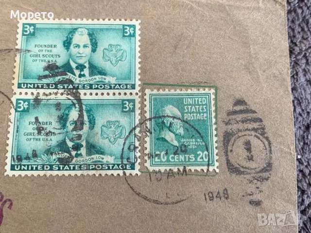 Стар пътувал плик-Съединени Американски щати, снимка 3 - Филателия - 47438478