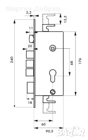 Нова Брава за входна врата ,  Подходящa за метална врата, снимка 2 - Други - 49472219
