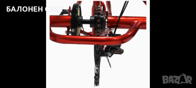 Нов Сгъваем Триколесен Велосипед 24 цола 7 скорости червен, снимка 11 - Велосипеди - 41738601