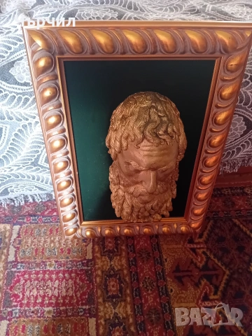 Севт ... бронзова глава в рамка , снимка 3 - Антикварни и старинни предмети - 53940370