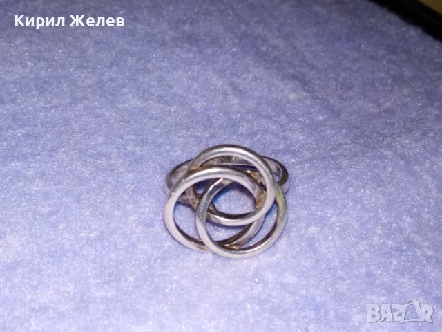 СТАР АЖУРЕН ДИЗАЙНЕРСКИ СРЕБЪРЕН ВИНТИДЖ ПРЪСТЕН ВИСОКА ПРОБА СРЕБРО 35244, снимка 16 - Пръстени - 39470795