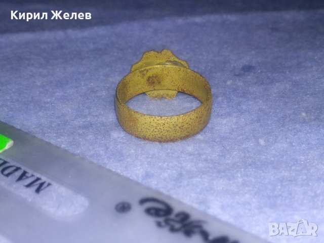 СТАРИНЕН СКЪПОЦЕН ФЛОРАЛЕН БРОНЗОВ РЕТРО ПРЪСТЕН - ЦВЕТЕ РЪЧНО ОРНАМЕНТИРАН с ФАСЕТИРАН ГРАНАТ 36617, снимка 6 - Антикварни и старинни предмети - 39723265
