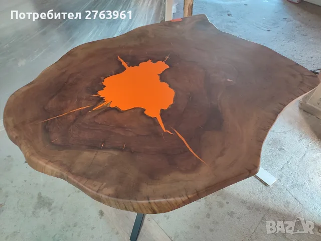 Дървена трапезна маса от чинар, снимка 2 - Маси - 56109017