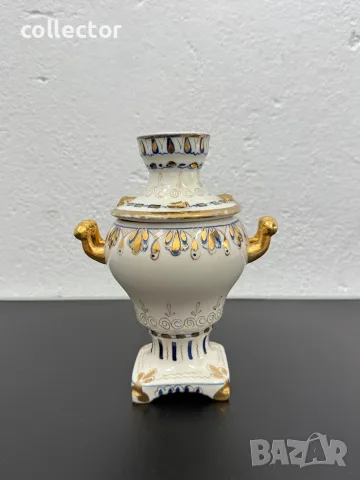Декоративен руски порцеланов самовар. №8278, снимка 3 - Колекции - 56270578
