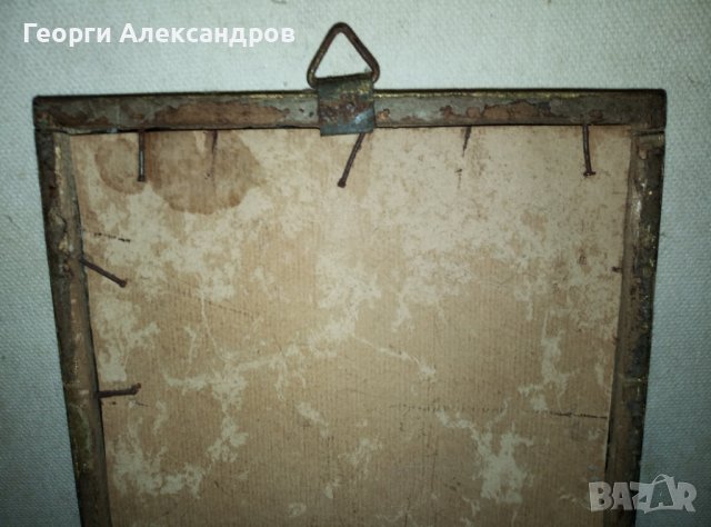 СТАРИННА ДЪРВЕНА РАМКА за СНИМКИ / ГРАФИКА / ГОБЛЕН със ЗЛАТЕН ВАРАК и СТЪКЛО, снимка 9 - Антикварни и старинни предмети - 42209160