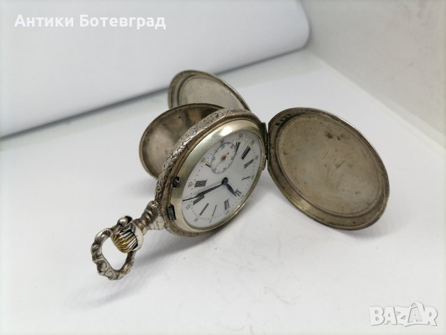 голям сребърен джобен часовник , снимка 8 - Антикварни и старинни предмети - 44288727