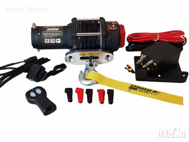 Лебедка за ATV и UTV KangarooWinch K 3500 SR (1587kg) със синтетично въже PowerWnch
