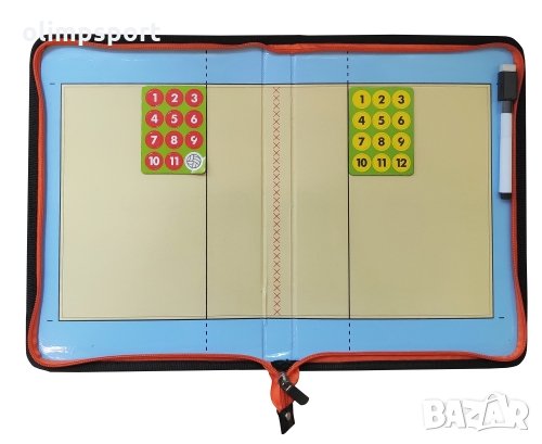 Дъска (папка) треньорска сгъваема за волейбол с цип. Дъска с кожен калъф с размери 42x28x1.5 см в ра, снимка 3 - Волейбол - 32090089