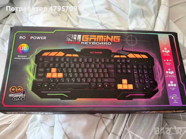 Гейминг клавиатура Roxpower - G-8100 Gaming LED, черна
