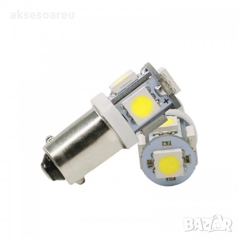 Габаритни диодни крушки габарити Ba9s с 5 Smd Led ксеноново бели диода за камион автобус супер ярка , снимка 10 - Аксесоари и консумативи - 35429398