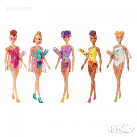 Промоция ! Куклa с магическа трансформация BARBIE COLOR REVEAL Sun & Sand Series , снимка 8 - Кукли - 35023269