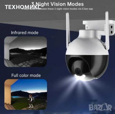 ОХРАНИТЕЛНА WiFi КАМЕРА LyLu 6MP Smart Sphere ptz iCSee app, снимка 12 - IP камери - 51318707