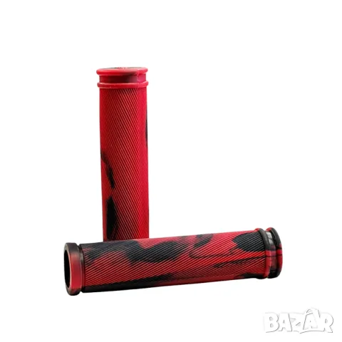 Синьо червени гумени дръжки за велосипед с отвор 22 mm, снимка 3 - Аксесоари и консумативи - 55866711