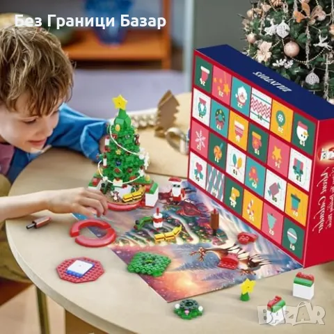 Нов Коледен адвент календар 434 части със светлинна елха и Дядо Коледа, снимка 6 - Декорация за дома - 47849196