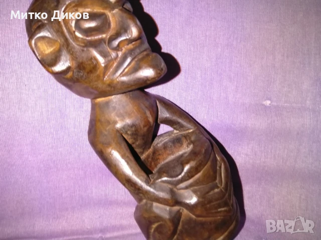 Африканска скулптура абанос №9 религиозна, снимка 3 - Декорация за дома - 51095950